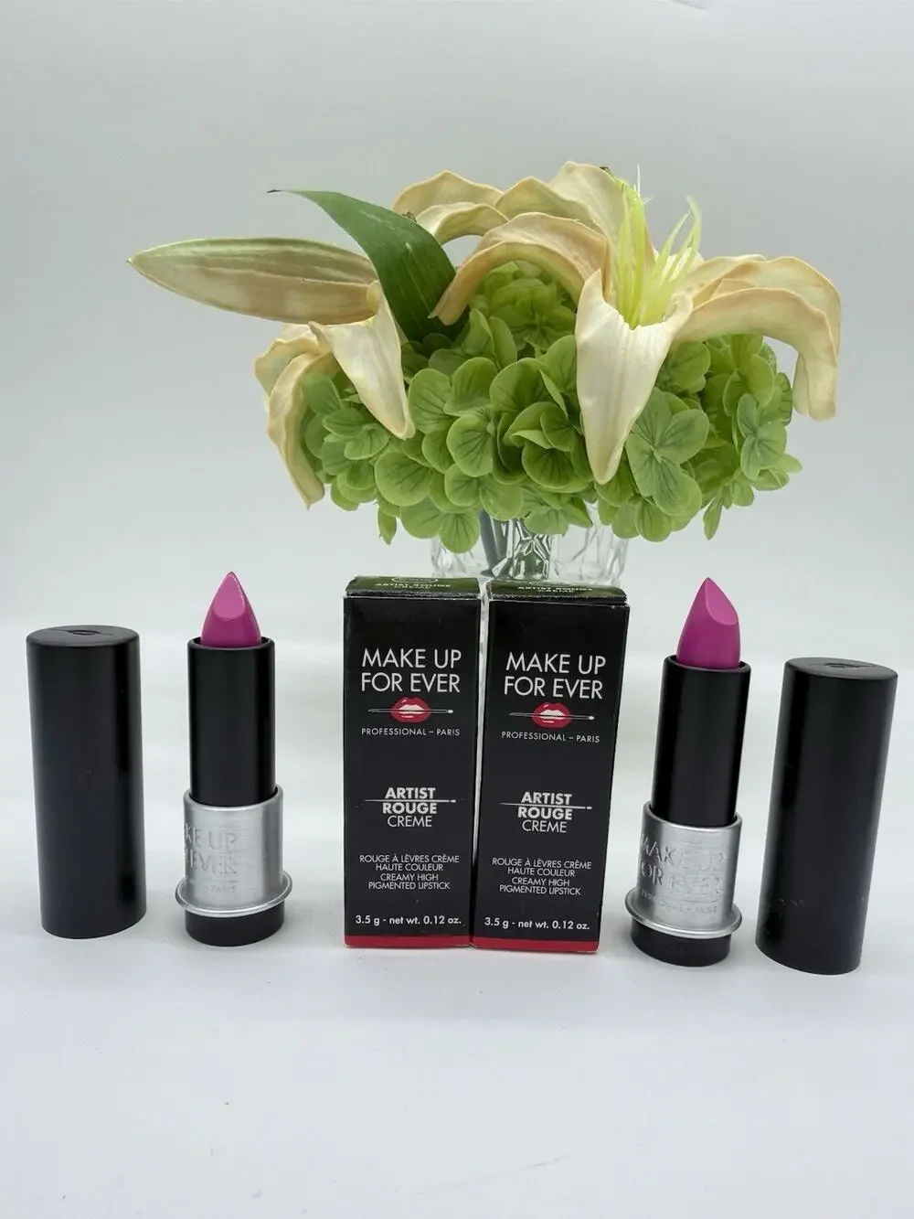 2 Make Up For Ever Artist Rouge Creme Lipstick C206 3.5g / .12oz
